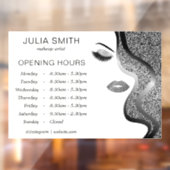 Make-up met zilveren glinsterend effect raamsticker (Vel 2)