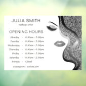 Make-up met zilveren glinsterend effect raamsticker (Vel 3)