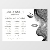 Make-up met zilveren glinsterend effect raamsticker (Vel)