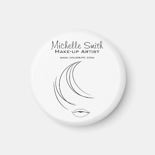 Make-up mode gezicht icoon artiest  merkenidentite magneet (Voorkant)