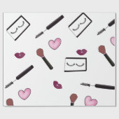 Make-up - mode illustratie cadeaupapier (Vlak)
