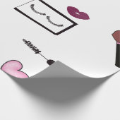 Make-up - mode illustratie cadeaupapier (Hoek)