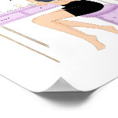 Make-up, mode schets, mode illustratie poster (Hoek)