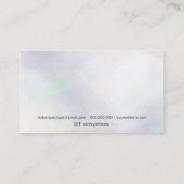 Make-up moderne parel iriserende holografische par visitekaartje (Achterkant)