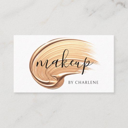 Make-up Moderne Script Kalligrafie Visitekaartje (Voorkant)