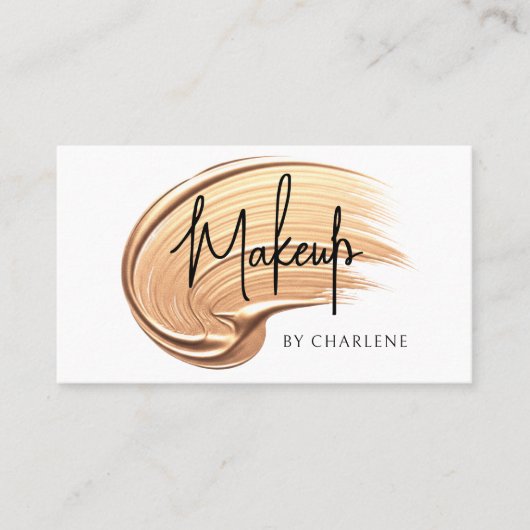 Make-up Moderne Script Typografie Visitekaartje (Voorkant)