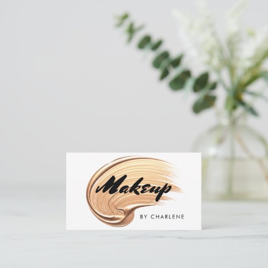 Make-up moderne typografie zwart goud visitekaartje