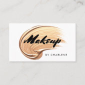 Make-up moderne typografie zwart goud visitekaartje (Voorkant)