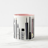 make-up mok<33 tweekleurige koffiemok (Center)