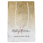 Make-up monogram marmeren chique gouden folie scri medium cadeauzakje (Achterkant)