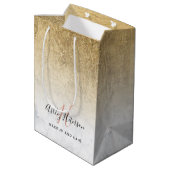 Make-up monogram marmeren chique gouden folie scri medium cadeauzakje (Achterkant Gekanteld)