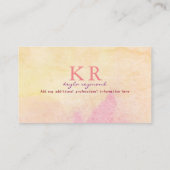 make-up mooie waterverf met rode lippen visitekaartje (Achterkant)