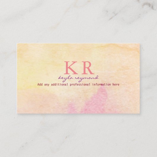 make-up mooie waterverf met rode lippen visitekaartje (Achterkant)