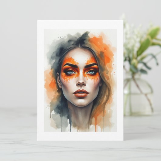 make-up oranje kaart (Staand voorkant)