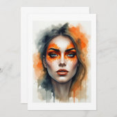 make-up oranje kaart (Voorkant / Achterkant)