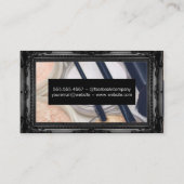 Make-up Palette en Kwasten | Antieke Zwarte Rand Visitekaartje (Achterkant)