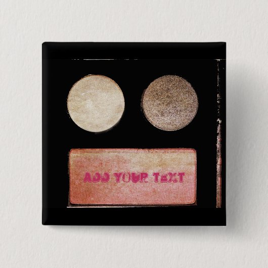 Make-up Palette-Face van Shirley Taylor Vierkante Button 5,1 Cm (Voorkant)
