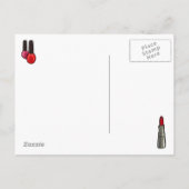 Make-up Party nodigt uit Uitnodiging Briefkaart (Achterkant)