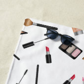 Make-up patroon spreiding met aangepaste naam strandlaken (In situ)