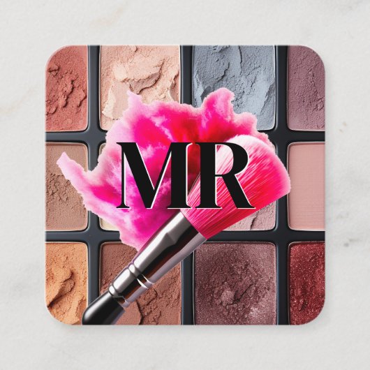 Make-up penseelpoeder | Oogschaduwpalet Afsprakenkaartje (Voorkant)