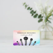 Make-up penselen Abstract kleurrijk Visitekaartje (Staand voorkant)