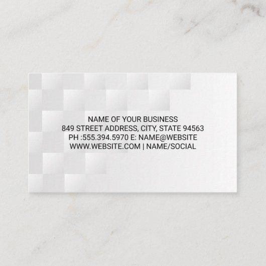 Make-up penselen en schoonheidsstichting visitekaartje (Achterkant)