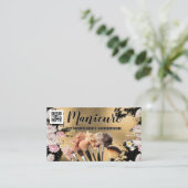 Make-up penselen stichtingen | Bloemen Afsprakenkaartje (Staand voorkant)