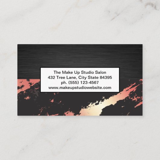 Make-up pigmenten | Schoonheidsproducten Visitekaartje (Achterkant)