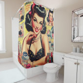 make-up pin-up douchegordijn (In situ)