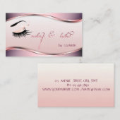 Make-up, professionele elegante wimpers visitekaartje (Voorkant / Achterkant)