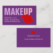 Make-up rode lippen Contact-Card / Make-up artiest Contactkaartje (Voorkant / Achterkant)
