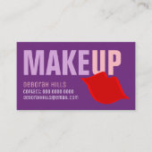 Make-up rode lippen Contact-Card / Make-up artiest Contactkaartje (Voorkant)