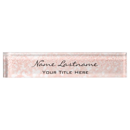 Make-up Roos Esthetisch Beauty Kapper Roze Naambordje (Voorkant)