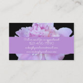 Make-up Roze Paarse Bloem Classic Zwart Visitekaartje (Achterkant)