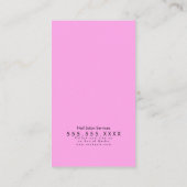 Make-up Salon QR Code Roze Zwart Glitter Foto Visitekaartje (Achterkant)