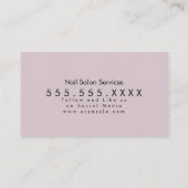 Make-up Salon QR Code Roze Zwart Script   Visitekaartje (Achterkant)