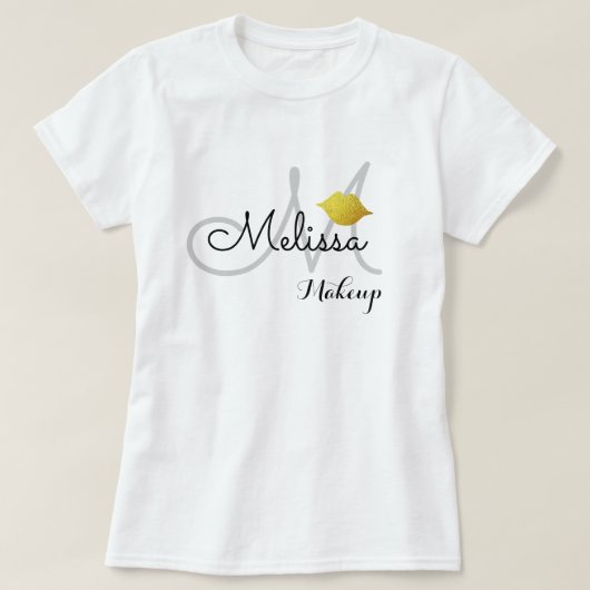 Make-up salon uniform (of voor persoonlijk gebruik t-shirt (Design voorkant)