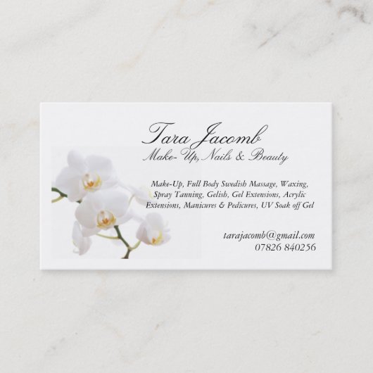 make-up, schoonheid en nagels visitekaartje (Voorkant)