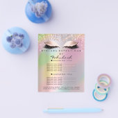 Make-up Schoonheid Glitter Prijslijst Wimper Holog Flyer (Enkel)