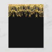 Make-up Schoonheid Prijslijst Goud Zwart Drips Gli Flyer (Achterkant)