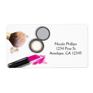 Make-up Schoonheid Witte Glam Chic Verzendlabels Etiket