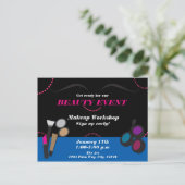 Make-up Schoonheidsevenement Workshop Flyer Postka Briefkaart (Staand voorkant)