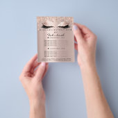 Make-up Schoonheidssalon Bruine Glitter Prijslijst Flyer (Hand)