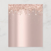 Make-up Schoonheidssalon Bruine Glitter Prijslijst Flyer (Achterkant)