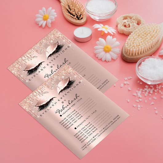Make-up Schoonheidssalon Bruine Glitter Prijslijst Flyer