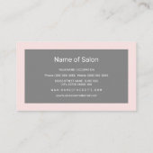 Make-up Schoonheidssalon Eenvoudig Roze Grijs Mono Visitekaartje (Achterkant)