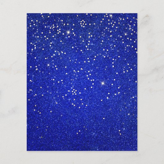 Make-up Schoonheidssalon Glitter Flyer Goud Kobalt (Achterkant)