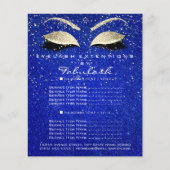 Make-up Schoonheidssalon Glitter Flyer Goud Kobalt (Voorkant)