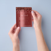 Make-up Schoonheidssalon Gouden Glitter Flyer Drup (Hand)