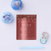 Make-up Schoonheidssalon Gouden Glitter Flyer Drup (Enkel)